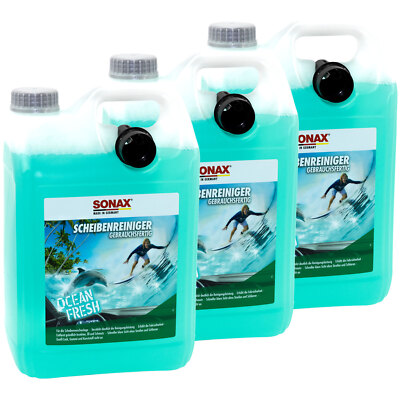 SONAX 3x 5 Liter Scheibenreiniger gebrauchsfertig Ocean-fresh Wischwasser