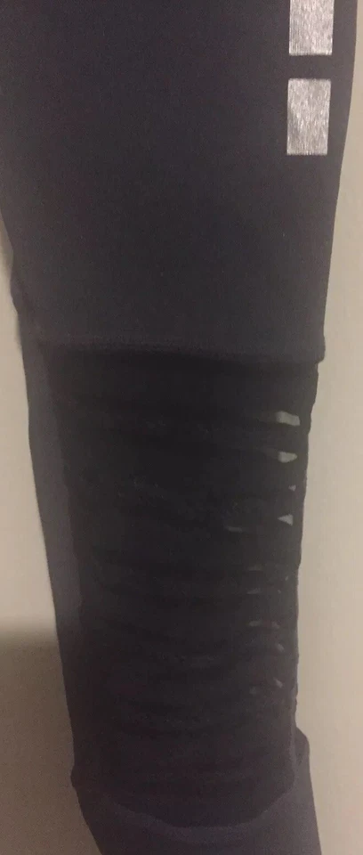 Dunlop Sport Size X-Large Activewear Performance Leggings Black Mesh Sides - Image 3 of 4