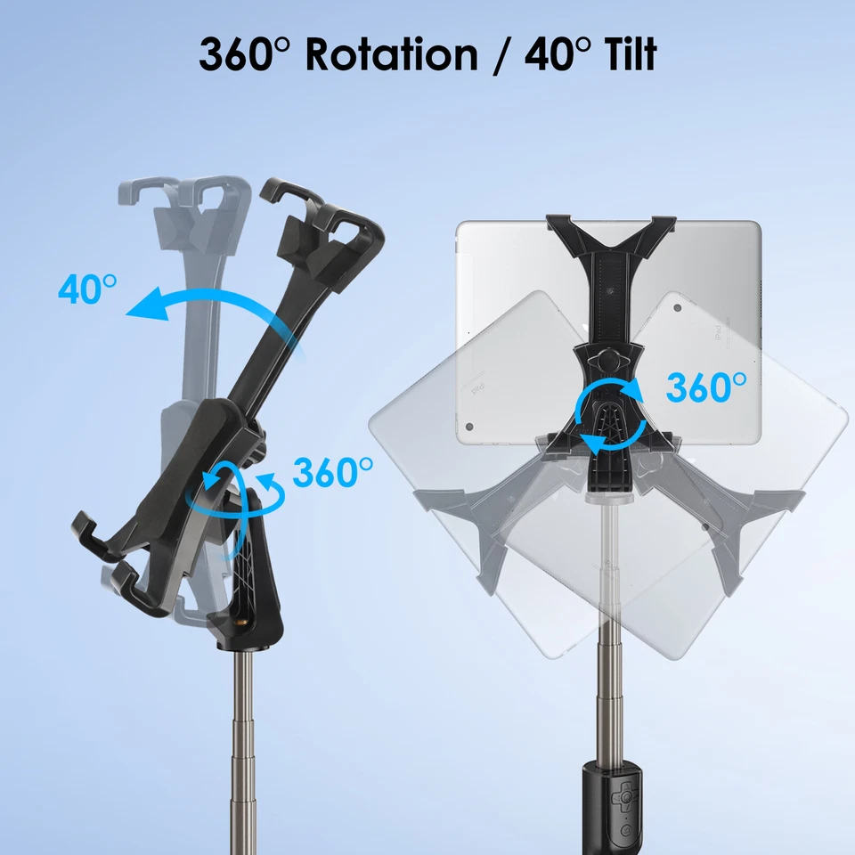 Tripod Mount Holder Bracket 1/4" Thread Adapter For 7"-12" Tablet iPad Universal - Image 4 of 4