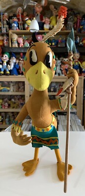 VINTAGE LARGE 15'' TOY DOLL FELT DUCK INDIAN LENCI PANNOLENCI CRESBA LARS DISNEY