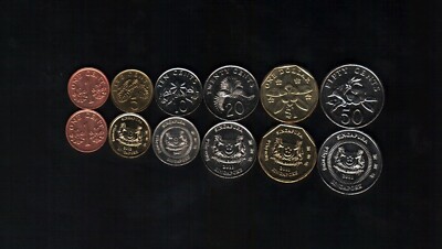 Singapore 1 5 10 20 50C 1 DOLLAR 1989-2012 x 6 Pcs UNC Singapore 1 5 10 20 50C 1 DOLLAR 1989-2012 x 6 Pcs UNC