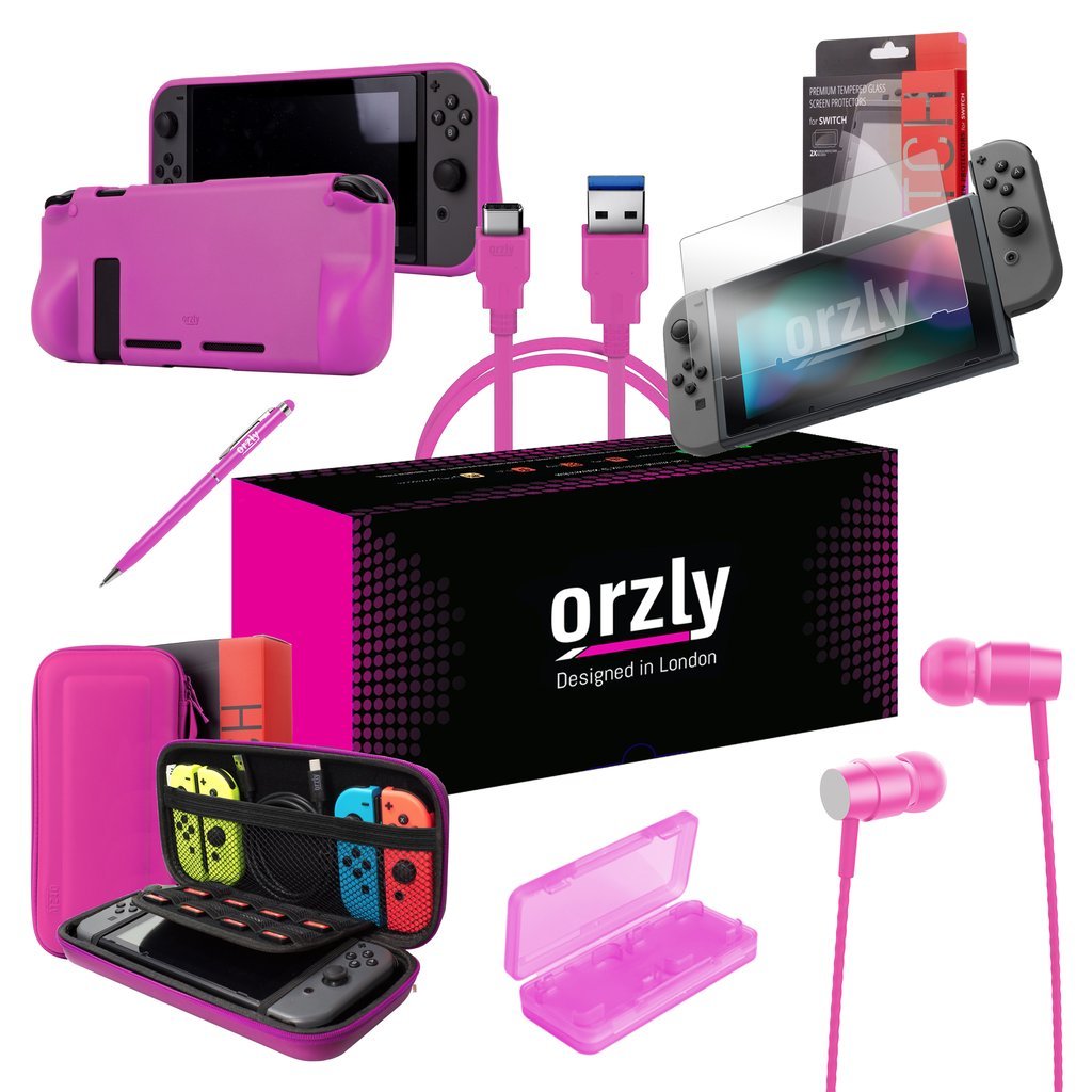 Nintendo Switch Pouch Ultimate Pack in Pink by Orzly | eBay