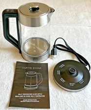 Curtis Stone 1.7 Liter 1500W Electric Glass Kettle Open Box NEW OPEN BOX