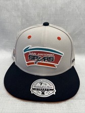 San Antonio Spurs Mitchell Ness NBA Fitted 7 1/2 Flatbill Hat Cap 3D Logo NWT