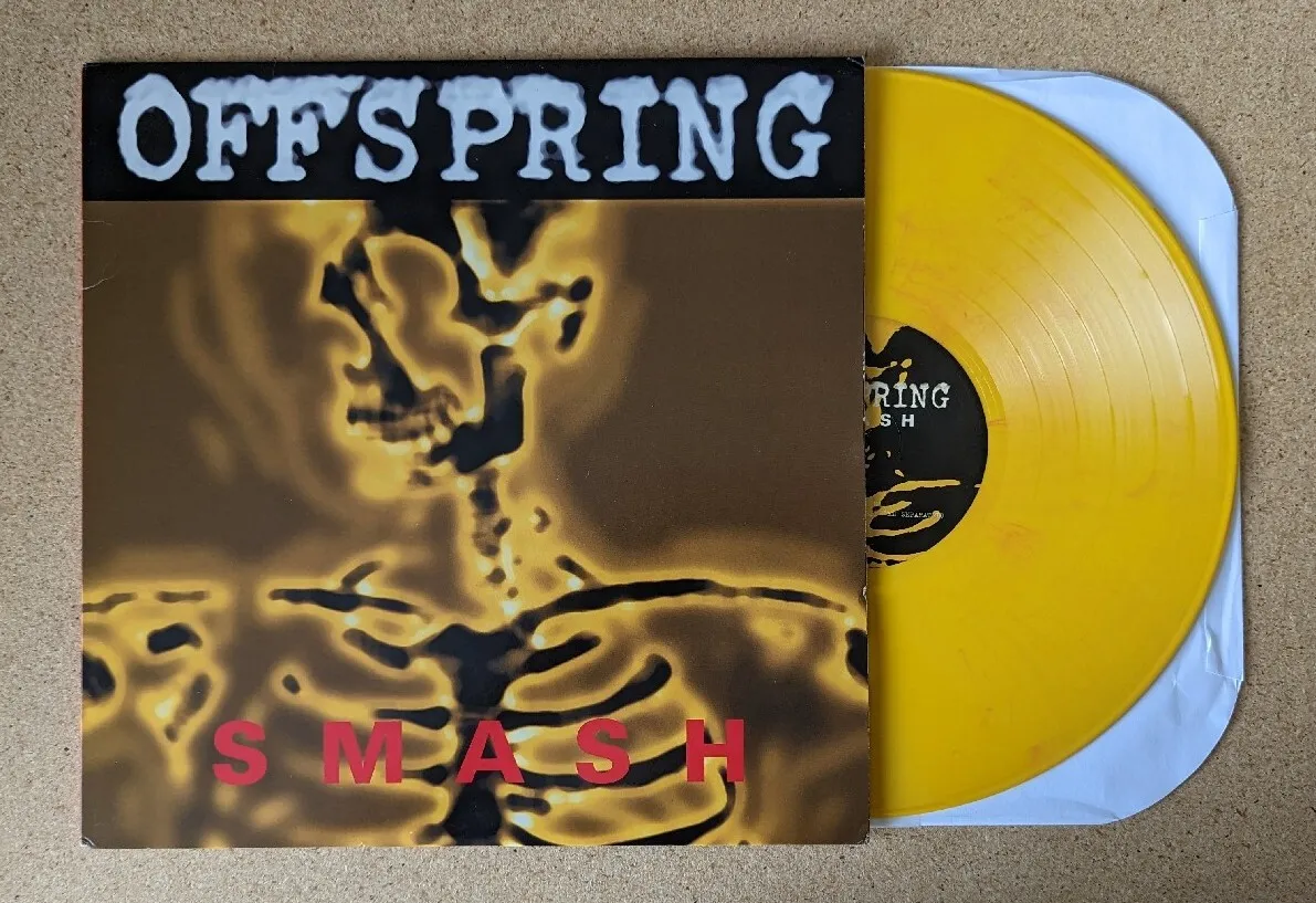 Offspring Smash LP Vinyl Record 2018 Press limited Edition Yellow W/ Red  Smoke
