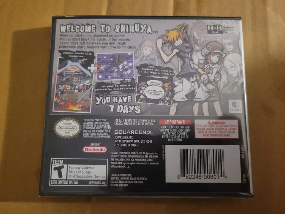 The World Ends with You Nintendo DS Brand New Sealed  - Image 2 of 2