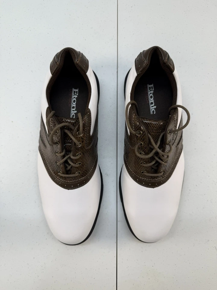 Etonic Lite-Tech Golf Shoes Brown/White Sz 8.5 Mens - Image 2 of 4