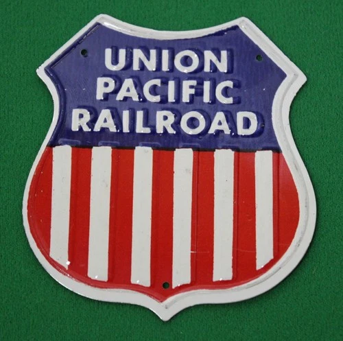 Vintage 1950’s Post Cereal Premium UNION PACIFIC UP Railroad Tin Sign 2.75 x 3in