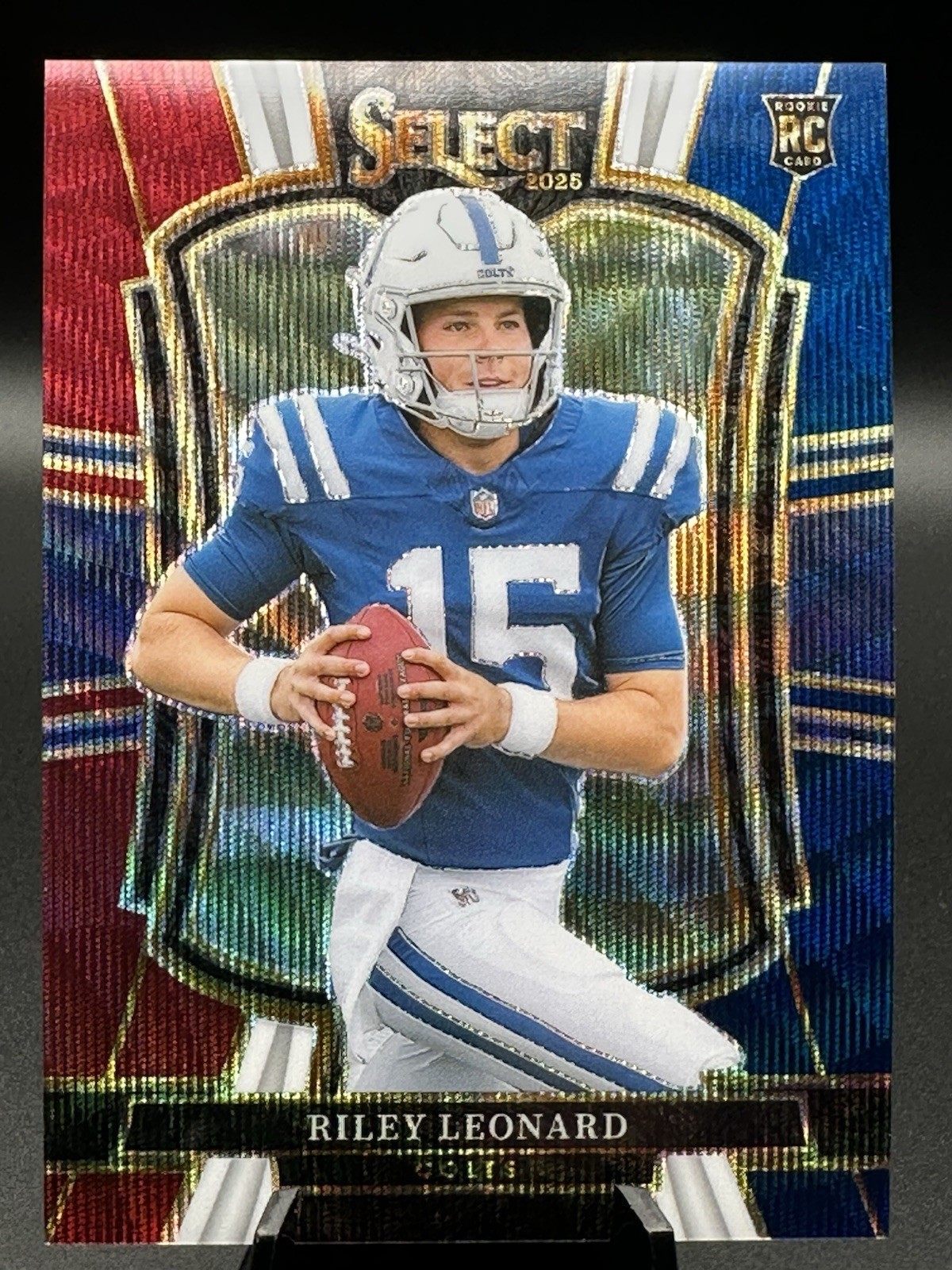 2025 Panini Select RILEY LEONARD Tri-Color Premier Level Prizm RC /299 - Colts