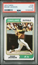 1974 TOPPS #130 REGGIE JACKSON PSA 4