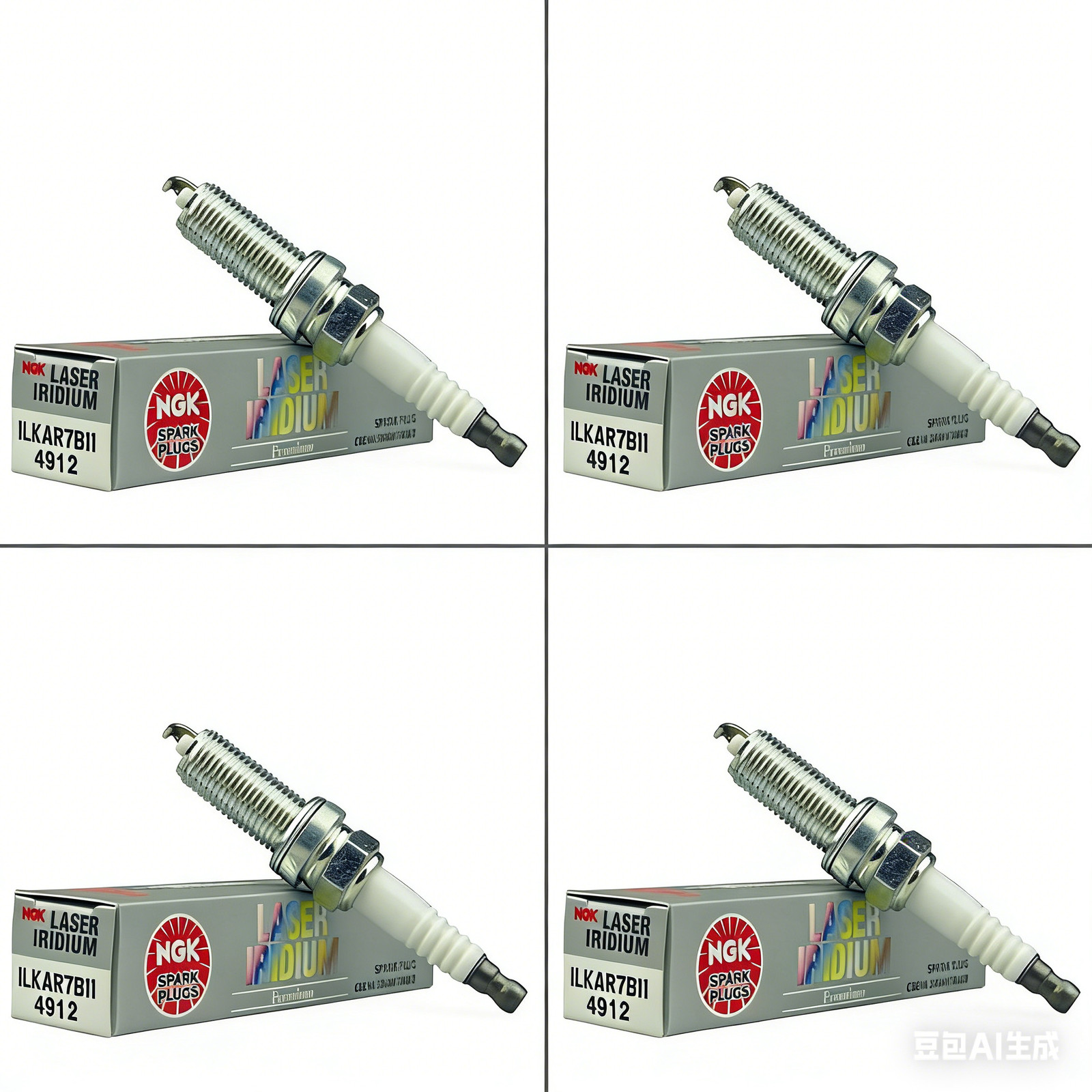 Set of 4 NGK 4912 Laser Iridium Spark Plugs ILKAR7B11 for Toyota Corolla Pontiac
