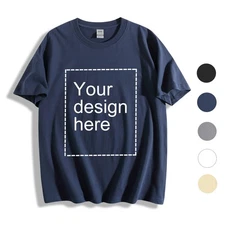 100% Cotton Unisex Tee Custom T-Shirt Personalized Print Tshirt for Men & Women