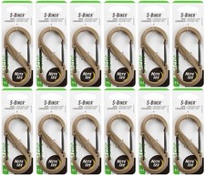 Nite Ize S-Biner Plastic Dual Carabiner 4 - Coyote 12-Pack