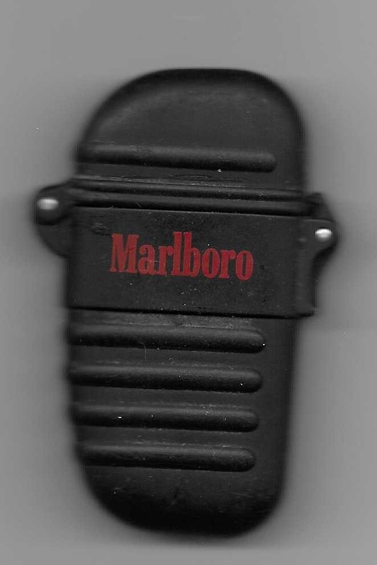 Vintage Marlboro Adventure Team Black Refillable Butane Lighter