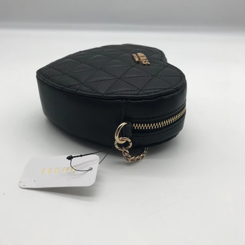 Guess Black Quilted Kori Heart Bag - Image 4 of 4