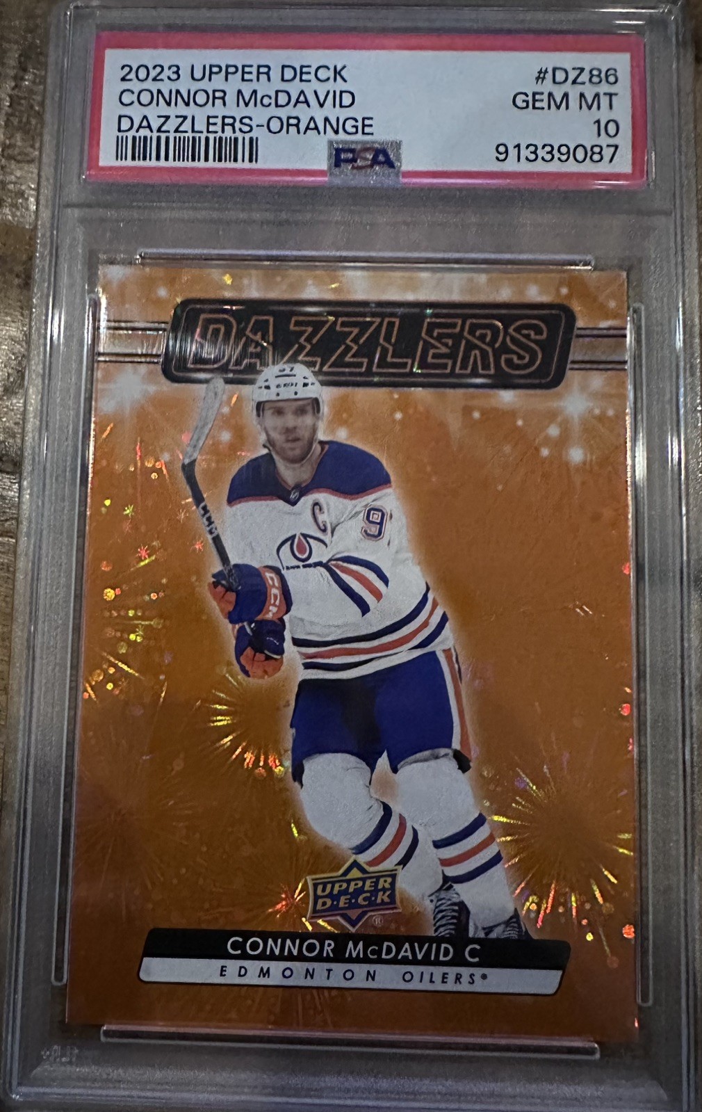 2023 UPPER DECK #DZ-79 CONNOR BEDARD DAZZLERS ORANGE RC ROOKIE PSA 10