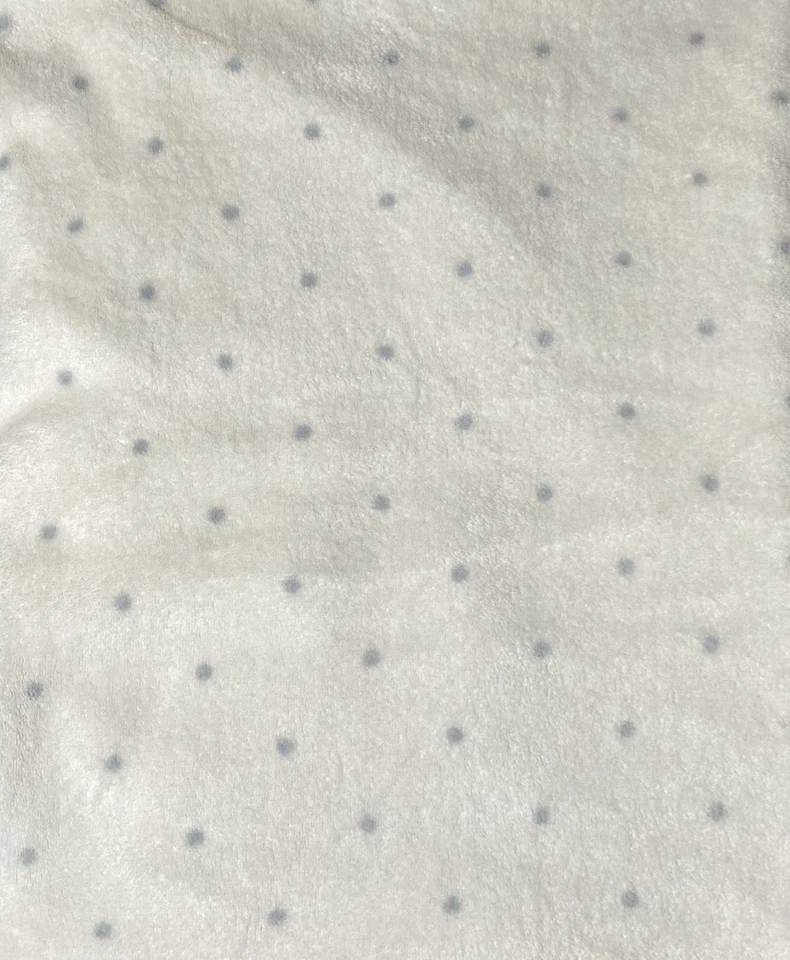 Manta Bebé Azul Búho Gris Lunares Crema Vellón Suave Seguridad Lovey 30"x40" Foto 3 de 3