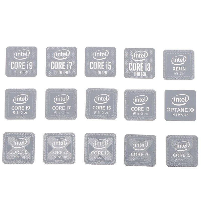10th Generation Intel Core i9 i7 i5 i3 CPU Metal Sticker Laptop Logo Sticker - Bild 4 von 4