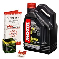 Kawasaki Z 750 /R, 07-14, ZR750L ZR750N; Motul 10w40 Öl; HiFlo Racing Ölfilter