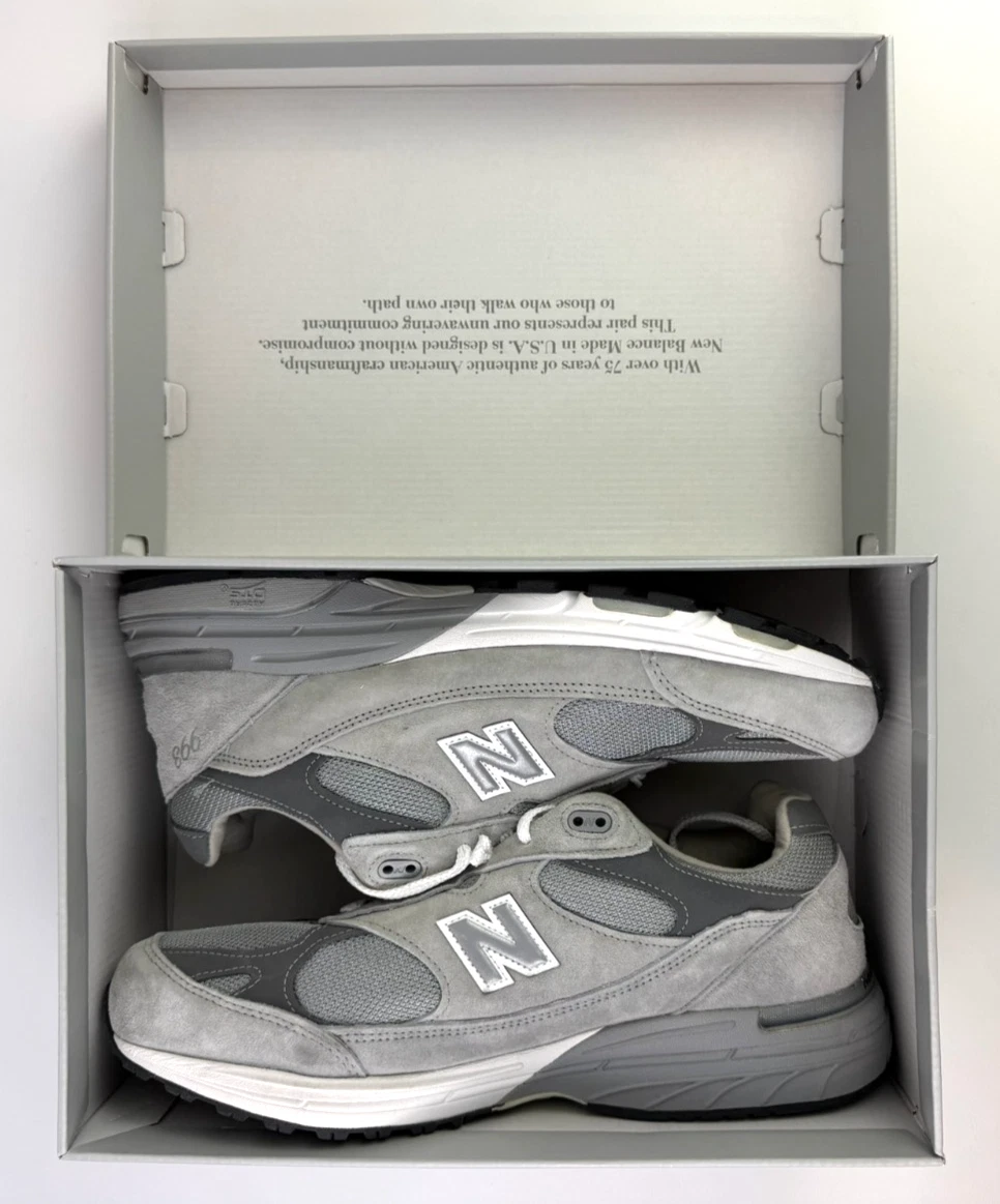 New Balance 993 Made in USA 4E Wide Grey White for Sale