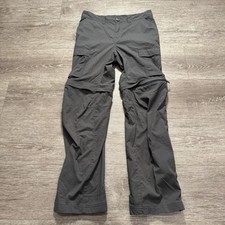 REI Co-op Pants Kids Large 14-16 Gray Nylon Convertible Cargo Hiking Zip Off