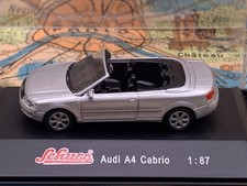 Schuco Model Car 1:87 H0 Audi A4 Convertible Silver