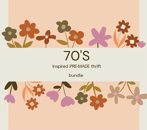 70's inspired pre made thrift bundle with vintage work order pants