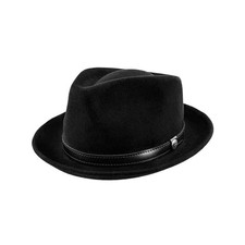 Men's Fedora Hat Wide Brim Dress Fedora Cap Classic Folklore Retro Accessories