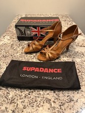 Supadance Ladies Latin Shoes 2.5 Heel 1177 Dark Tan Size UK5.5/US8 MSRP 205USD