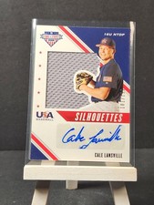 2020 Stars and Stripes Baseball Cale Lansville Silhouettes Patch Auto /199  BIN
