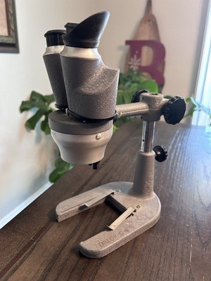 Vintage Anchor Optics Binocular Stereo Microscope w/ Stand, 40X w/ 10X Eyepieces