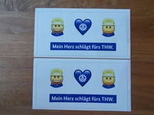 2 schöne THW Aufkleber 15 x 7,5cm / Technisches Hilfswerk / KatS