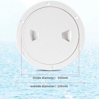 6 Zoll Marine Boot Zugangsklappe Schraubmontage Deckplatte Abs Rund