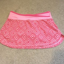 ivivva Girls Pink Geometric Tennis Skirt Pull-On Stretch Size 12