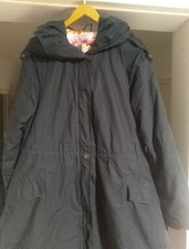 Da. Mantel Frühling Gr. M 42/44 skandinavisches Design Dunkelblau schick A-Linie