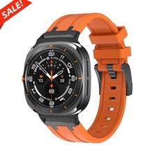 Silicone Rubber Sports Band With Metal Connector For Galaxy Watch Ultra 47mm