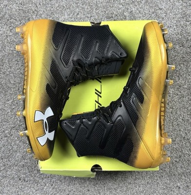 Under Armour Highlight MC Football Cleats Men s Size 9 Black Yellow New In Box