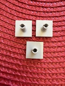 Lego 2460 Light Bluish Gray Tile, Modified 2 x 2 with Pin Set 7665 - 3x