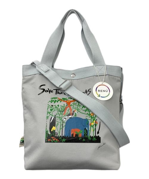 ハンティングワールドBORNEO CHARITY BAG HUNTING WORLD Borneo Charity 2-Way Tote Bag Light Blue