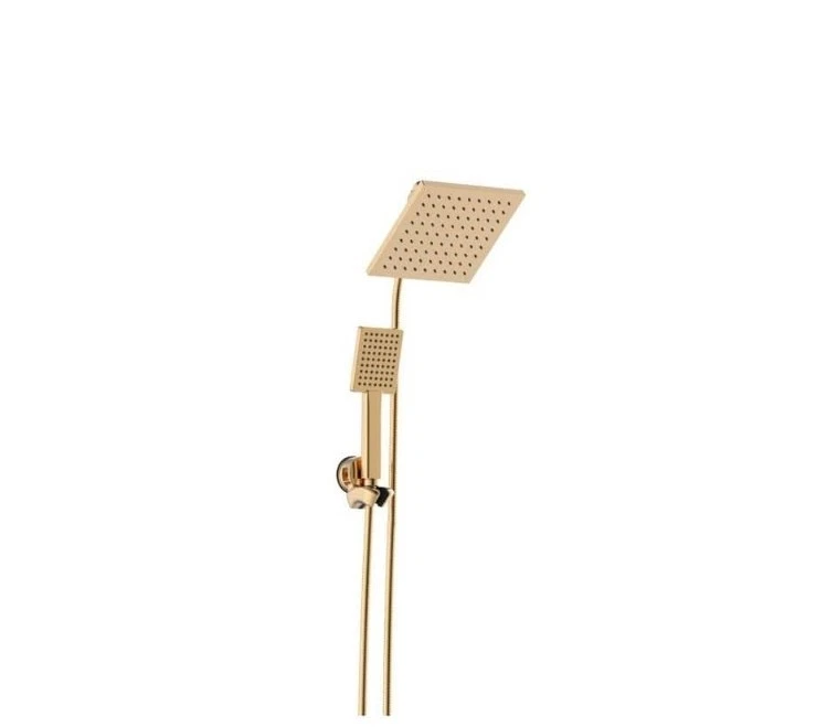 Modern 1-Spray 7.9 in. Dual Tub Wall Mount Fixed and Handheld Shower Heads 1.8 G