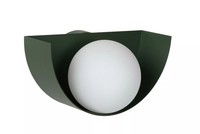 Wandlampe Glas GrüN Schlafzimmer Wohnzimmer L:21 Cm G9 Wandleuchte Blendarm