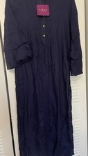 Navy Blue Long Kurta/ Kurti With Layered Bell Sleeves