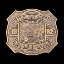 Durango Silverton Colorado Train Bridge Vintage Belt Buckle by High Mesa Bronze