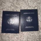 US Mint American Eagle 1995, 2000 1 oz Proof Silver Coins 0.999 Philadelphia Box