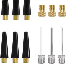12-Pcs Ball Pump Needle Set Metal Inflation Needles Nozzles and Air Adapters