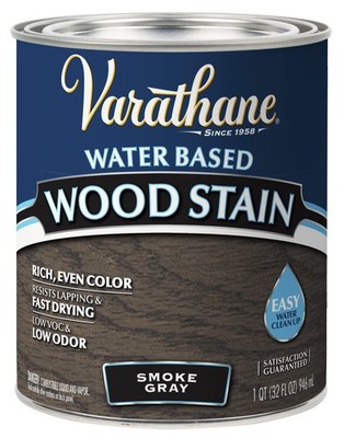 Varathane Smoke Gray Water Based Wood Stain 1 Quart Fast Drying Low Odor
