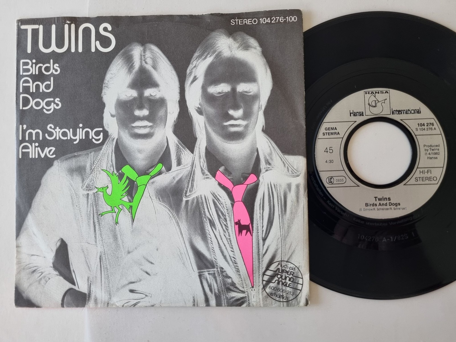 The Twins - Birds And Dogs / I'm Staying Alive 7'' Vinyl Germany
