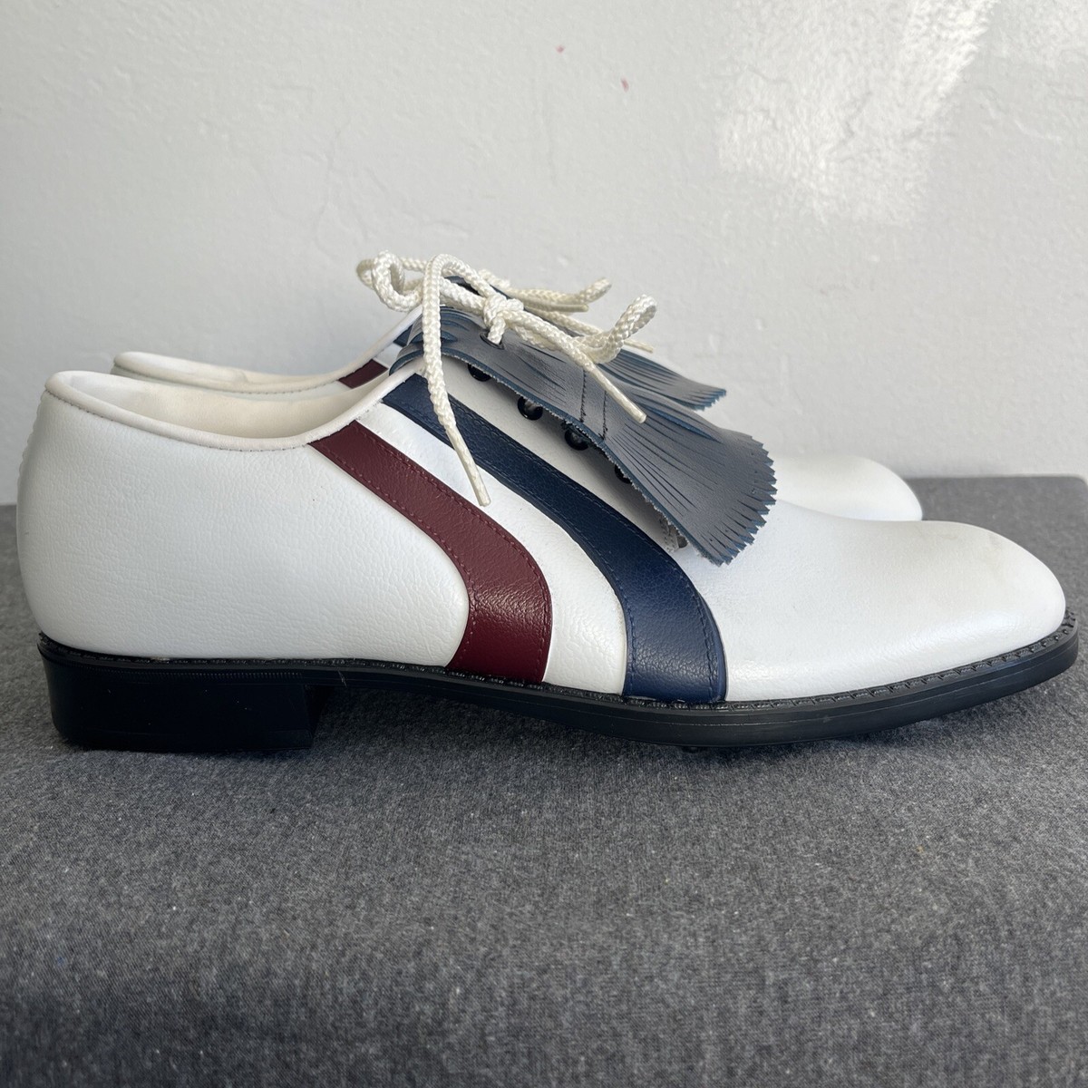Vintage Endicott Johnson Golf Shoes Men's 10 White Leather Vintage Endicott Johnson Golf Shoes Men's 10 White Leather