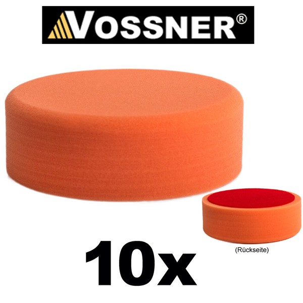 Vossner® Polierschwamm X10 Orange Mittel-Soft 150Mm 50Mm Klett F. Poliermaschine-image