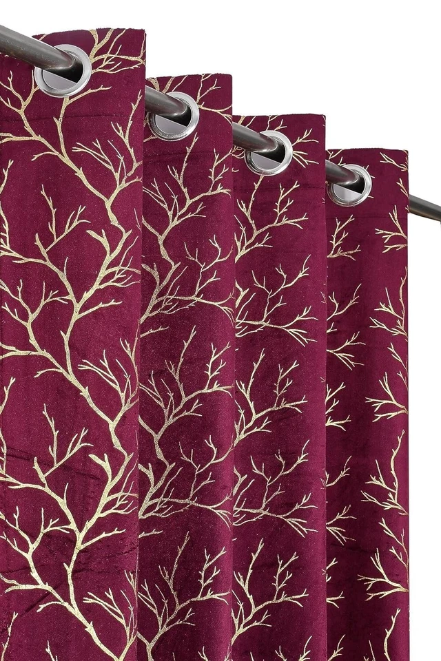 Nuevo juego de cortinas de puerta con ojales oscurecedores de habitación de 2 piezas - 7 pies Foto 2 de 4